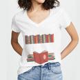 My Weekend Is All Booked Cute Book Reader Teacher Women's Jersey Short Sleeve Deep V-Neck Tshirt