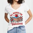 All Booked For Valentines Book Lovers Teacher Student Women's Jersey Short Sleeve Deep V-Neck Tshirt All Booked For Valentines Book Lovers Teacher Student Women's Jersey Short Sleeve Deep V-Neck Tshirt