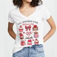 All Booked For Valentine's Day Book Lover Bookworm Bookish Women's Jersey Short Sleeve Deep V-Neck Tshirt All Booked For Valentine's Day Book Lover Bookworm Bookish Women's Jersey Short Sleeve Deep V-Neck Tshirt
