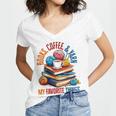 Books Coffee & Yarn Lover My Favorite Things Women's Jersey Short Sleeve Deep V-Neck Tshirt Books Coffee & Yarn Lover My Favorite Things Women's Jersey Short Sleeve Deep V-Neck Tshirt