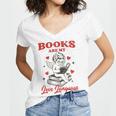 Books Are My LoveLanguage Cupid Valentines Women's Jersey Short Sleeve Deep V-Neck Tshirt Books Are My LoveLanguage Cupid Valentines Women's Jersey Short Sleeve Deep V-Neck Tshirt