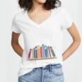 Books The Original Handheld Device Book Lovers Women's Jersey Short Sleeve Deep V-Neck Tshirt