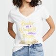 Books Are A Uniquely Portable Magic Reading Bookworm Women's Jersey Short Sleeve Deep V-Neck Tshirt Books Are A Uniquely Portable Magic Reading Bookworm Women's Jersey Short Sleeve Deep V-Neck Tshirt