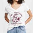 Books A Well-Read Woman Is A Dangerous Creature Women Premium Tri-Blend Women's Jersey Short Sleeve Deep V-Neck Tshirt Books A Well-Read Woman Is A Dangerous Creature Women Premium Tri-Blend Women's Jersey Short Sleeve Deep V-Neck Tshirt