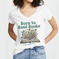 Born To Read Books Forced To Read Emails Book Lover Women's Jersey Short Sleeve Deep V-Neck Tshirt Born To Read Books Forced To Read Emails Book Lover Women's Jersey Short Sleeve Deep V-Neck Tshirt