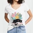 Cat Meme I Like Cats And Books And Maybe Three People Women's Jersey Short Sleeve Deep V-Neck Tshirt Cat Meme I Like Cats And Books And Maybe Three People Women's Jersey Short Sleeve Deep V-Neck Tshirt