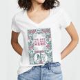 Cheshire Cat Alice In Wonderland Vintage Book Women's Jersey Short Sleeve Deep V-Neck Tshirt Cheshire Cat Alice In Wonderland Vintage Book Women's Jersey Short Sleeve Deep V-Neck Tshirt