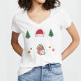 Christmas Tee Most Likely To Read A Book On Christmas Women's Jersey Short Sleeve Deep V-Neck Tshirt Christmas Tee Most Likely To Read A Book On Christmas Women's Jersey Short Sleeve Deep V-Neck Tshirt