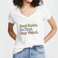 Classic Read Books Be Kind Stay Weird Positive Reader Premium Tri-Blend Women's Jersey Short Sleeve Deep V-Neck Tshirt