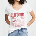 Clifford The Big Red Dog Reading Club Est 1988 Kids Books Women's Jersey Short Sleeve Deep V-Neck Tshirt Clifford The Big Red Dog Reading Club Est 1988 Kids Books Women's Jersey Short Sleeve Deep V-Neck Tshirt