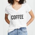 I Like Coffee My Books And Maybe Like 3 People Book Lover Women's Jersey Short Sleeve Deep V-Neck Tshirt I Like Coffee My Books And Maybe Like 3 People Book Lover Women's Jersey Short Sleeve Deep V-Neck Tshirt