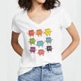 Color Our World Book Lover Reading Bookworm Reader Women's Jersey Short Sleeve Deep V-Neck Tshirt Color Our World Book Lover Reading Bookworm Reader Women's Jersey Short Sleeve Deep V-Neck Tshirt