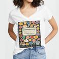 Composition Notebook Costume Teacher Matching Halloween Book Women's Jersey Short Sleeve Deep V-Neck Tshirt Composition Notebook Costume Teacher Matching Halloween Book Women's Jersey Short Sleeve Deep V-Neck Tshirt