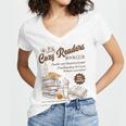 Cozy Girl Book Club Cozy Readers Book Club Women's Jersey Short Sleeve Deep V-Neck Tshirt Cozy Girl Book Club Cozy Readers Book Club Women's Jersey Short Sleeve Deep V-Neck Tshirt