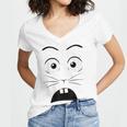 Creepy Carrots Halloween Book Character Costume Women's Jersey Short Sleeve Deep V-Neck Tshirt