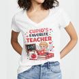Cupid's Favorite Math Teacher Valentine Reading Book Women Women's Jersey Short Sleeve Deep V-Neck Tshirt Cupid's Favorite Math Teacher Valentine Reading Book Women Women's Jersey Short Sleeve Deep V-Neck Tshirt