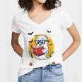 Cute Ghost Reading Book Retro Halloween Librarian Women's Jersey Short Sleeve Deep V-Neck Tshirt Cute Ghost Reading Book Retro Halloween Librarian Women's Jersey Short Sleeve Deep V-Neck Tshirt