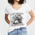 Dark Romance Books Lover Bookish Bookworm Gothic Aesthetic Women's Jersey Short Sleeve Deep V-Neck Tshirt