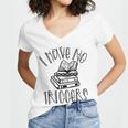 Dark Romance Shirt Women Smutt Book Merch I Have No Triggers Women's Jersey Short Sleeve Deep V-Neck Tshirt