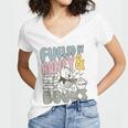 Disney Winnie The Pooh Fueled By Honey & Books Sketch Women's Jersey Short Sleeve Deep V-Neck Tshirt