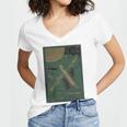 From The Earth To The Moon Book Cover 1874 Premium Women's Jersey Short Sleeve Deep V-Neck Tshirt From The Earth To The Moon Book Cover 1874 Premium Women's Jersey Short Sleeve Deep V-Neck Tshirt