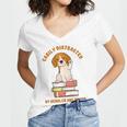 Easily Distracted By Beagles And Books Beagle Dog Women's Jersey Short Sleeve Deep V-Neck Tshirt Easily Distracted By Beagles And Books Beagle Dog Women's Jersey Short Sleeve Deep V-Neck Tshirt