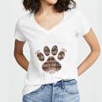 Easily Distracted By Dogs And Books Women's Jersey Short Sleeve Deep V-Neck Tshirt