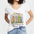 Easily Distracted By Plants And Books Bookworm Gardening Women's Jersey Short Sleeve Deep V-Neck Tshirt Easily Distracted By Plants And Books Bookworm Gardening Women's Jersey Short Sleeve Deep V-Neck Tshirt