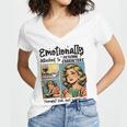 Emotionally Attached To Fictional Characters Just More Books Women's Jersey Short Sleeve Deep V-Neck Tshirt