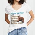 Equinetrovert Definition Equine Horse Riding Introvert Women's Jersey Short Sleeve Deep V-Neck Tshirt Equinetrovert Definition Equine Horse Riding Introvert Women's Jersey Short Sleeve Deep V-Neck Tshirt