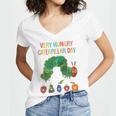 Eric Carle Very Hungry Caterpillar Day Children's Book Women's Jersey Short Sleeve Deep V-Neck Tshirt