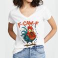 F-Caw-F Rooster F Awk F Chicken Coffee Romance Books Lover Women's Jersey Short Sleeve Deep V-Neck Tshirt F-Caw-F Rooster F Awk F Chicken Coffee Romance Books Lover Women's Jersey Short Sleeve Deep V-Neck Tshirt