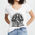 In My Fantasy Era Books Dragon & Moon Bookish Bookworm Women's Jersey Short Sleeve Deep V-Neck Tshirt In My Fantasy Era Books Dragon & Moon Bookish Bookworm Women's Jersey Short Sleeve Deep V-Neck Tshirt