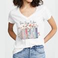 God Says I Am Book Bible Verse Christian Girls Women Women's Jersey Short Sleeve Deep V-Neck Tshirt