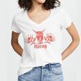 Horny Bull Romance Reader Shirt Spicy Books Bull Pun Women's Jersey Short Sleeve Deep V-Neck Tshirt Horny Bull Romance Reader Shirt Spicy Books Bull Pun Women's Jersey Short Sleeve Deep V-Neck Tshirt
