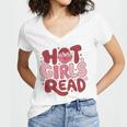 Hot Girls Read Book Lover Feminist Reader Premium Tri-Blend Women's Jersey Short Sleeve Deep V-Neck Tshirt Hot Girls Read Book Lover Feminist Reader Premium Tri-Blend Women's Jersey Short Sleeve Deep V-Neck Tshirt