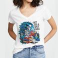 Hot Tea & Spicy Books Skeleton Reader Women's Jersey Short Sleeve Deep V-Neck Tshirt Hot Tea & Spicy Books Skeleton Reader Women's Jersey Short Sleeve Deep V-Neck Tshirt