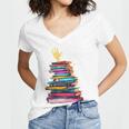 I'm OK Reading Books Library Bookworm Bookish Book Lover Women's Jersey Short Sleeve Deep V-Neck Tshirt I'm OK Reading Books Library Bookworm Bookish Book Lover Women's Jersey Short Sleeve Deep V-Neck Tshirt
