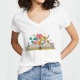 Its a Good Day To Read a Book Librarian Books Reading Floral Women's Jersey Short Sleeve Deep V-Neck Tshirt Its a Good Day To Read a Book Librarian Books Reading Floral Women's Jersey Short Sleeve Deep V-Neck Tshirt