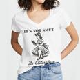 It's Not Smut It's Literature Smut Book Reader Women's Jersey Short Sleeve Deep V-Neck Tshirt