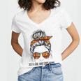 Just a Girl Who Loves Books Pajamas Shirt Reading Book Lover Women's Jersey Short Sleeve Deep V-Neck Tshirt