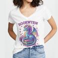 Just a Girl Who Loves Dragons And Books Women's Jersey Short Sleeve Deep V-Neck Tshirt Just a Girl Who Loves Dragons And Books Women's Jersey Short Sleeve Deep V-Neck Tshirt
