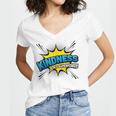 Kindness Is My Superpower Retro Comic Book T-Shirt Women's Jersey Short Sleeve Deep V-Neck Tshirt