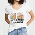 If You Know You Know 6 7 Reading Books Merry Christmas Women's Jersey Short Sleeve Deep V-Neck Tshirt