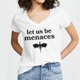 Let Us Be Menaces Dragon Book Lover Women's Jersey Short Sleeve Deep V-Neck Tshirt