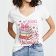 Librarian Books Are My Valentine Teacher Valentines Teach Women's Jersey Short Sleeve Deep V-Neck Tshirt Librarian Books Are My Valentine Teacher Valentines Teach Women's Jersey Short Sleeve Deep V-Neck Tshirt