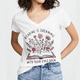 Librarian Cute Bookish It's A Good Day To Read A Book Lover Women's Jersey Short Sleeve Deep V-Neck Tshirt Librarian Cute Bookish It's A Good Day To Read A Book Lover Women's Jersey Short Sleeve Deep V-Neck Tshirt