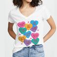 Librarian Shirt Valentines Book Worm Reading Tshirt Premium Tri-Blend Women's Jersey Short Sleeve Deep V-Neck Tshirt