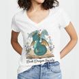Magical Book Dragon Fantasy Reading Enthusiast Art Women's Jersey Short Sleeve Deep V-Neck Tshirt Magical Book Dragon Fantasy Reading Enthusiast Art Women's Jersey Short Sleeve Deep V-Neck Tshirt
