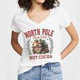 North Pole Book Club Hot Cocoa Bookworm Christmas Xmas Women's Jersey Short Sleeve Deep V-Neck Tshirt North Pole Book Club Hot Cocoa Bookworm Christmas Xmas Women's Jersey Short Sleeve Deep V-Neck Tshirt
